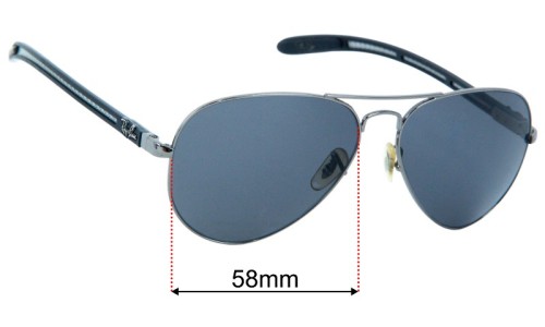 Ray-Ban RB8307 Tech Ersatzgläser 58mm wide 