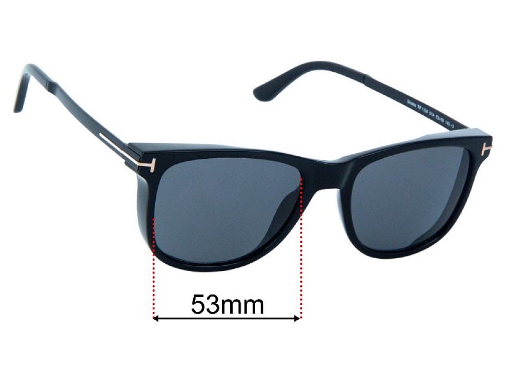 Sunglass Fix Replacement Lenses for Tom Ford Sinatra TF1104 - 53mm Wide Sunglass Fix Replacement Lenses for Tom Ford Sinatra TF1104 - 53mm Wide
