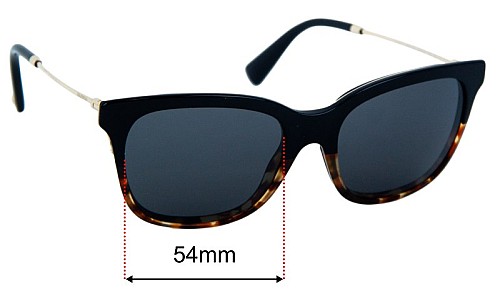 Sunglass Fix Lentes de Repuesto para Valentino VA2011 - 54mm Wide Valentino VA2011 Lentes de Repuesto 54mm wide