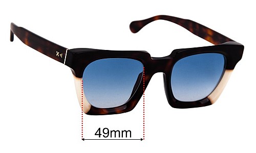XLAB Eyewear Stewart Replacement Lenses 49mm wide 