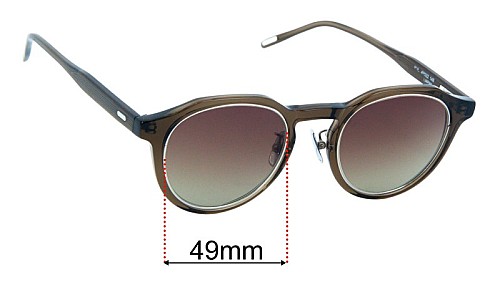 Sunglass Fix Replacement Lenses for Yuichi Toyama Kul - 49mm Wide Yuichi Toyama Kul Replacement Lenses 49mm wide