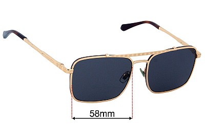 Louis Vuitton  6142 Replacement Lenses 58mm wide 
