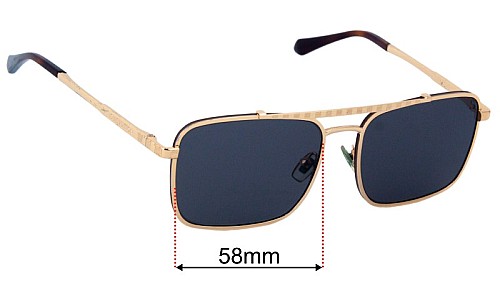 Louis Vuitton  6142 Replacement Lenses 58mm wide 