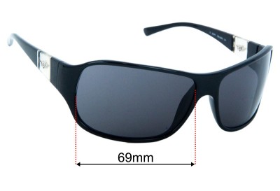Police S1671 Verres de Remplacement 69mm wide 