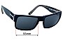 Sunglass Fix Ersatzgläser für Rip Curl The Point - 57mm Wide 