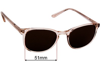 Bill Bass Giselle Replacement Lenses 51mm wide 