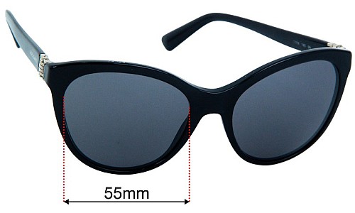 Bvlgari 8197 Sunglass Replacement Lenses - 55mm 
