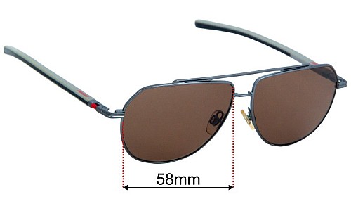 Ducati DA7022 Verres de Remplacement 58mm wide 
