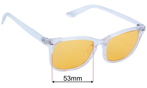 Meetsun Clear Ersatzgläser 53mm wide 