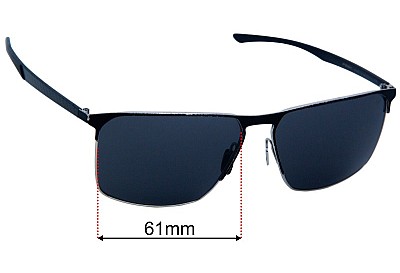 Porsche P 8964 Lentes de Repuesto 61mm wide 