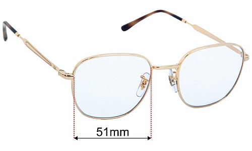 Ray-Ban RB6534 Replacement Lenses 51mm wide 