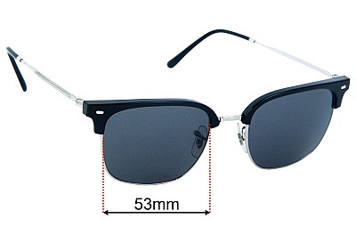 Ray-Ban RB7216-F New Clubmaster Replacement Lenses 53mm wide 