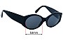 Sunglass Fix Lentes de Repuesto para Yves Saint Laurent Y505 - 53mm Wide 