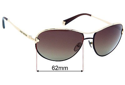 Louis Vuitton  Z0378U Replacement Lenses 62mm wide 
