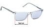 Sunglass Fix Lentes de Repuesto para Prada VPR14W - 56mm Wide 