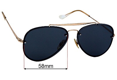 Ray-Ban RB3584-N Blaze Aviator Replacement Lenses 58mm wide 