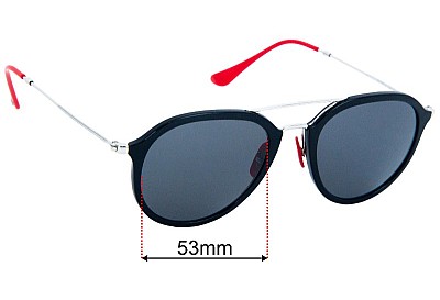 Ray-Ban RB4369-M Replacement Lenses 53mm wide 