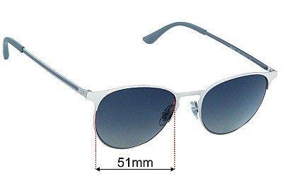 Ray-Ban RB6375 Replacement Lenses 51mm wide 