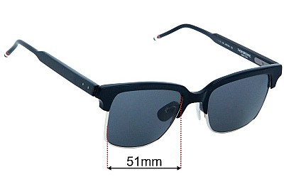 Thom Browne TB-709 Replacement Lenses 51mm wide 