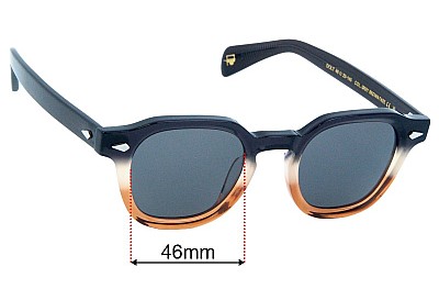 Moscot Dolt Replacement Lenses 46mm wide 
