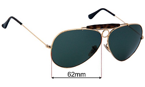 Ray-Ban RB3138 Shooter Ersatzgläser 62mm wide 