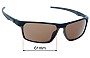 Sunglass Fix Lentes de Repuesto para Ugly Fish PT24543 - 61mm Wide 