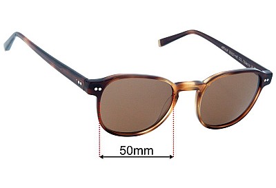 Moscot Arthur Replacement Lenses 50mm wide 