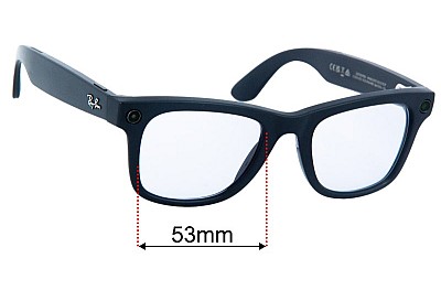 Ray-Ban RW4012 Meta Wayfarer (Gen 2) Verres de Remplacement 53mm wide 