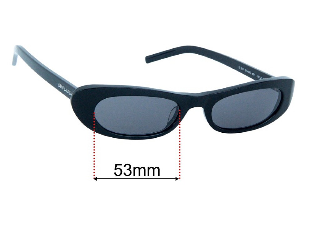 Sunglass Fix Lentes de Repuesto para Saint Laurent SL 557 Shade - 53mm Wide Sunglass Fix Lentes de Repuesto para Saint Laurent SL 557 Shade - 53mm Wide