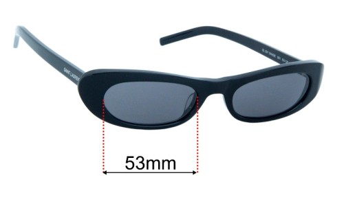 Sunglass Fix Lentes de Repuesto para Saint Laurent SL 557 Shade - 53mm Wide Saint Laurent SL 557 Shade Lentes de Repuesto 53mm wide