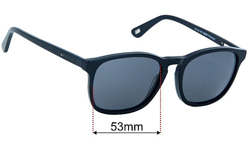 Bill Bass Riccardo Replacement Lenses 53mm wide 