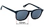 Sunglass Fix Replacement Lenses for Bill Bass Riccardo - 53mm Wide 