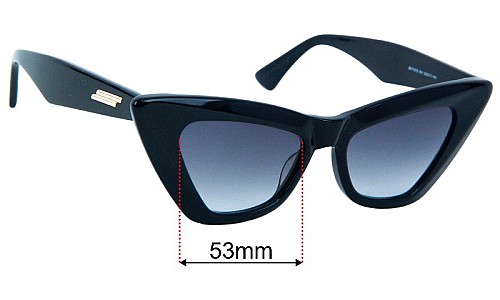 Bottega Veneta BV 1101S Lentes de Repuesto 53mm wide 