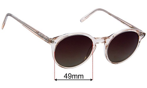 Ace and Tate Monty Verres de Remplacement 49mm wide 