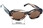 Sunglass Fix Lentes de Repuesto para Sun Buddies Courtney - 51mm Wide 
