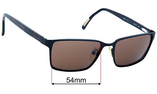 Ted Baker Jordon 4240 Replacement Sunglass Lenses - 54mm Wide  