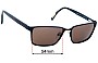 Sunglass Fix Replacement Lenses for Ted Baker  Jordon 4240 - 54mm Wide 