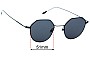 Sunglass Fix Replacement Lenses for Visionario VSNO 121.2 - 51mm Wide 
