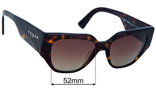 Vogue VO5409-S Replacement Sunglass Lenses - 52mm Wide 