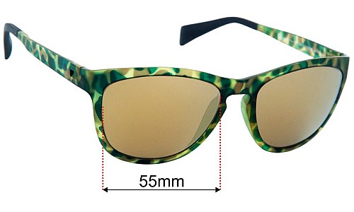 Italia Independent IS016 Replacement Sunglass Lenses - 55mm Wide 
