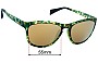 Sunglass Fix Lentes de Repuesto para Italia Independent SS111/035 - 55mm Wide 