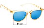 Sunglass Fix Lentes de Repuesto para Knockaround Paso Robles - 51mm Wide 