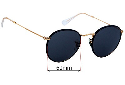Ray-Ban RB3447-J-M Round Full Colour Replacement Lenses 50mm wide 