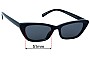 Sunglass Fix Lentes de Repuesto para Reality Dolce Vita - 51mm Wide 