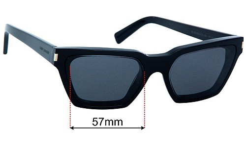 Yves Saint Laurent SL 633 Calista Lentes de Repuesto 57mm wide 