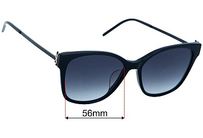Yves Saint Laurent SLM48S/K Verres de Remplacement 56mm wide 