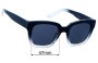 Sunglass Fix Lentes de Repuesto para Foster Grant Puffy G - 47mm Wide 