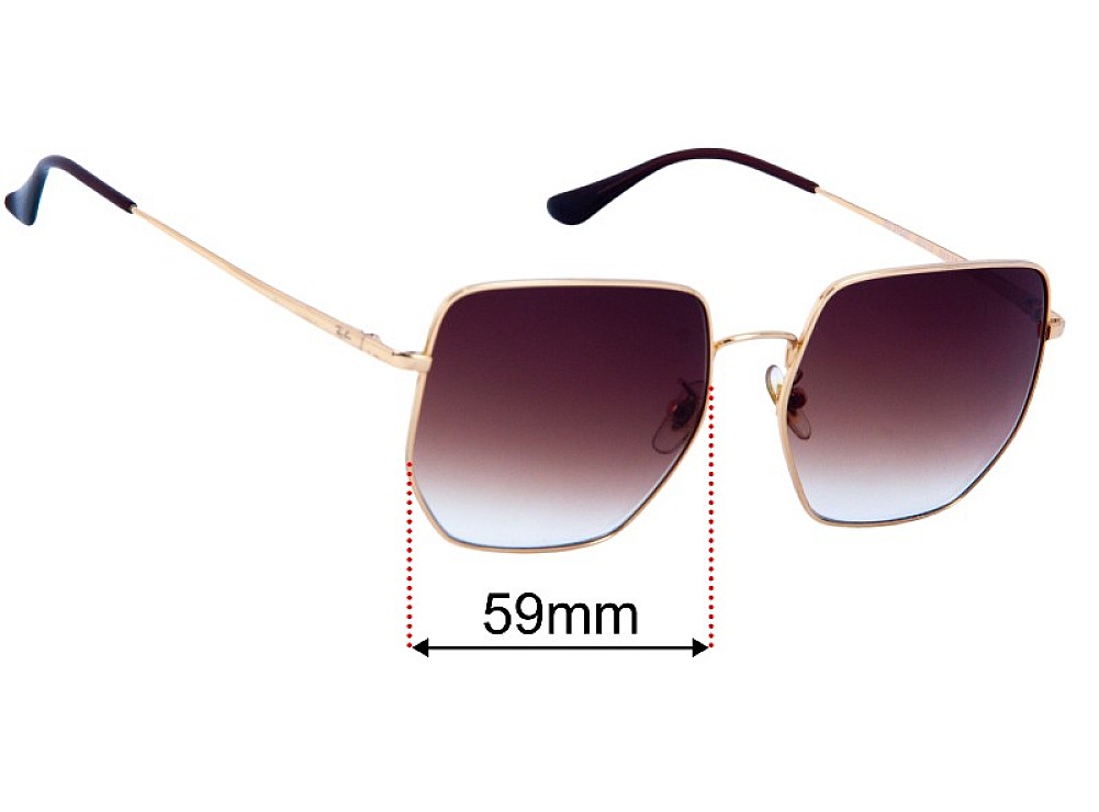 Ray Ban RB3764D Cny Edition Replacement Lenses 59mm