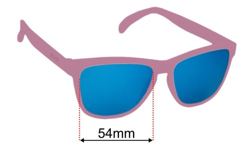 Goodr Don't Tab Shame Me Lentes de Repuesto 54mm wide 