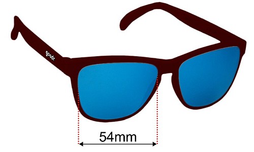 Goodr Lilac It Like That!!! Replacement Lenses 54mm wide 